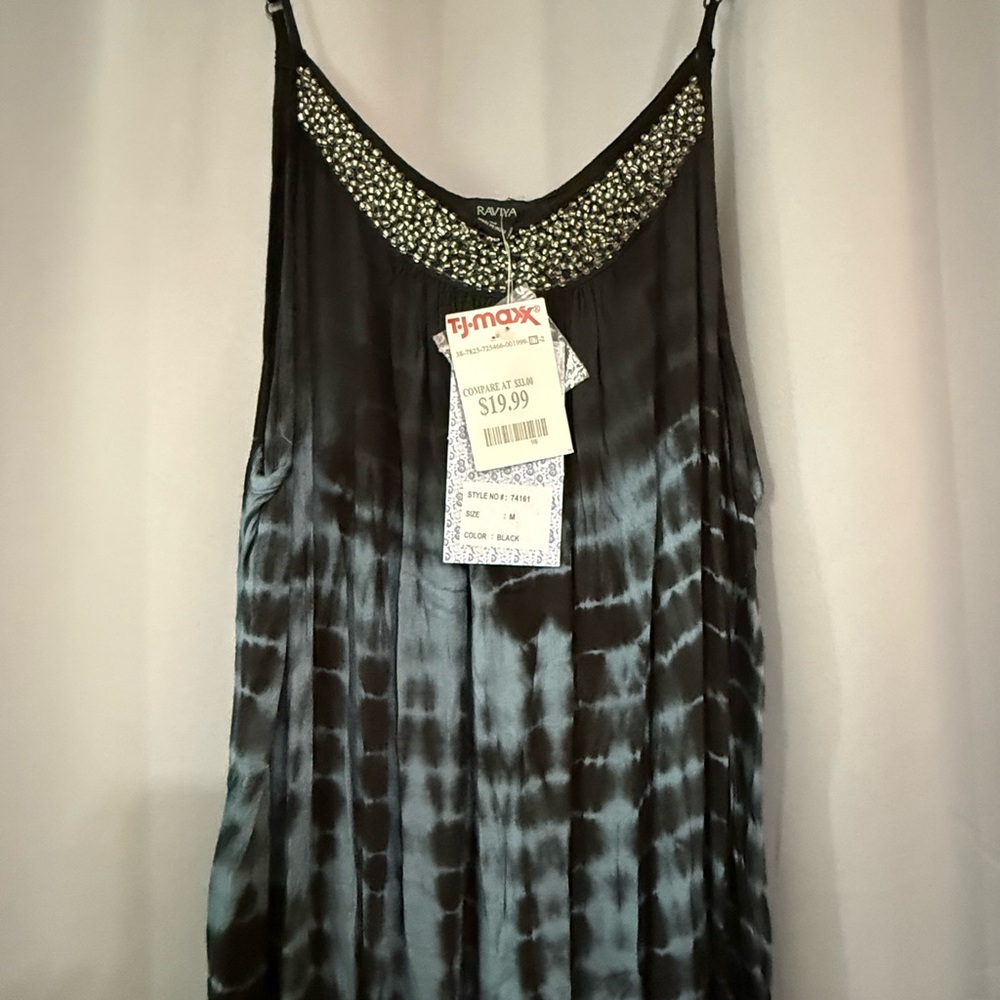 T.J.Maxx Black and Gray Embellished Dress